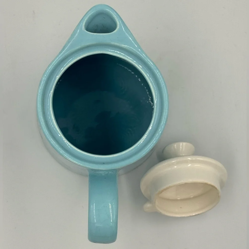 Vintage Cameron Clay Products Scandia Blue & White Coffee Set